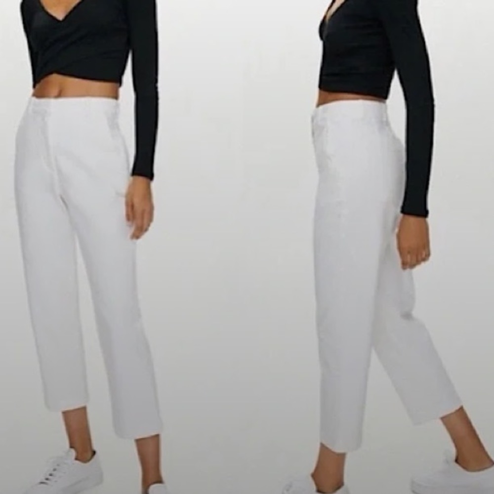 aritzia babaton white cropped pant